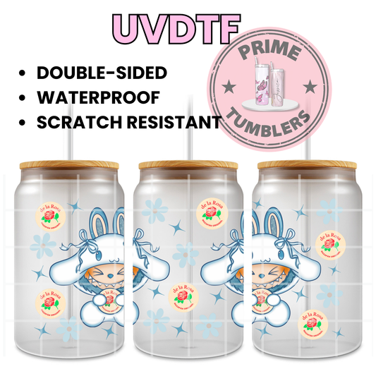 LABUBU Sanrio Cinnamoroll mazapan 16oz UVDTF cup wrap, ready to apply STICKERS Kawaii Labubus The Monsters