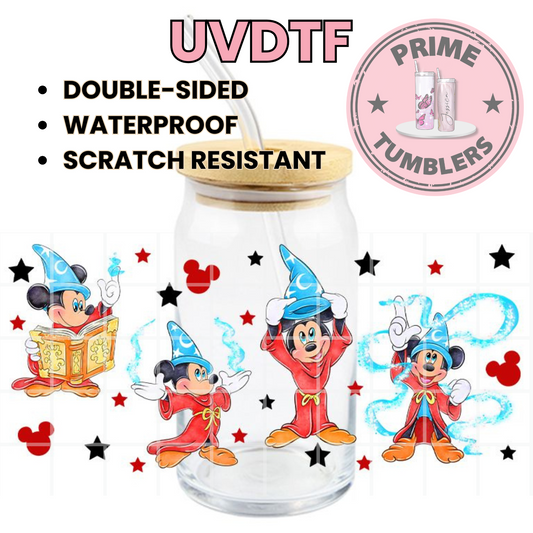 DISNEY Mickey Mouse MAGICAL Disneyland 16oz UVDTF cup wrap, ready to apply STICKERS