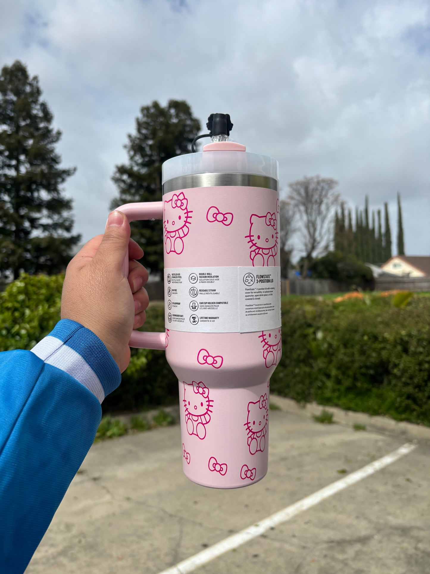 HELLO KITTY pink 40oz Tumbler STANLEY cup full HK