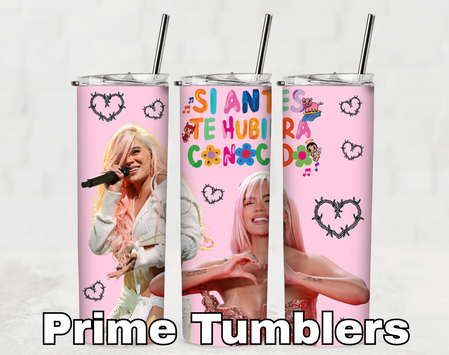 Karol G Tumbler PNG Singer Si antes te huviera conocido Feid