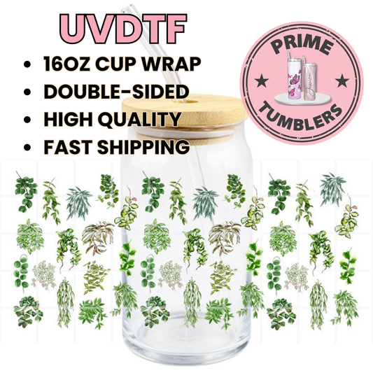 Plants many PLANTS 16oz UVDTF cup wrap, ready to apply STICKERS on