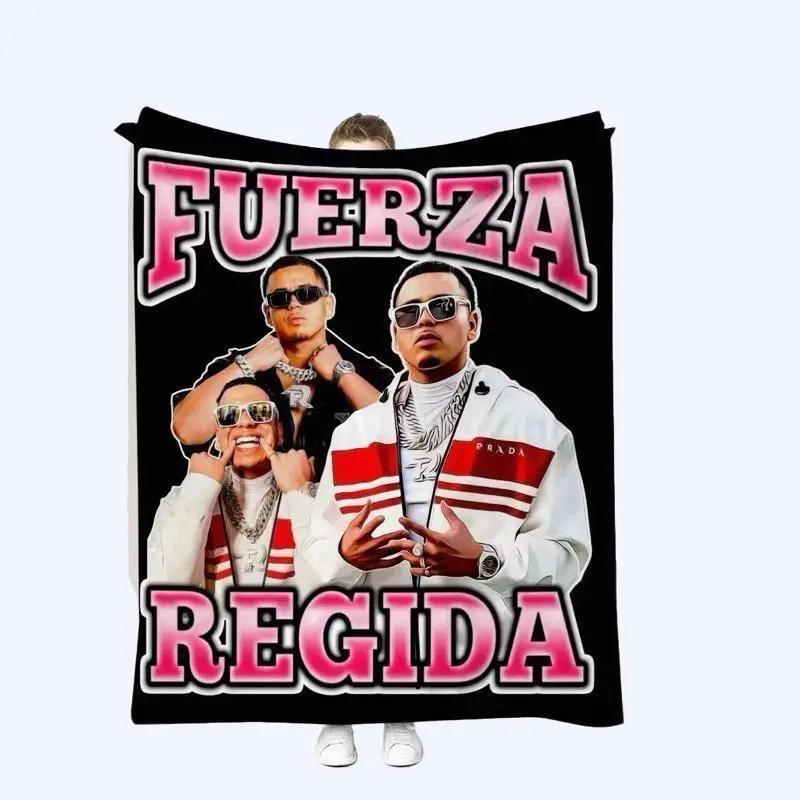 American regional Mexican band Fuerza Regida soft throw Blanket singer JOP Cobija Cobija Estilo Urbano Fuerza Regida Edición Especial Fans del Regional Suave y Cálida para Decoración y Regalo
