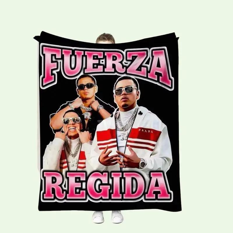 American regional Mexican band Fuerza Regida soft throw Blanket singer JOP Cobija Cobija Estilo Urbano Fuerza Regida Edición Especial Fans del Regional Suave y Cálida para Decoración y Regalo
