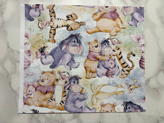 Winnie the Pooh and Friends sublimation 20oz Print