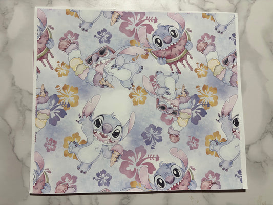 Stitch sublimation 20oz Print Ice Cream & Watermelon