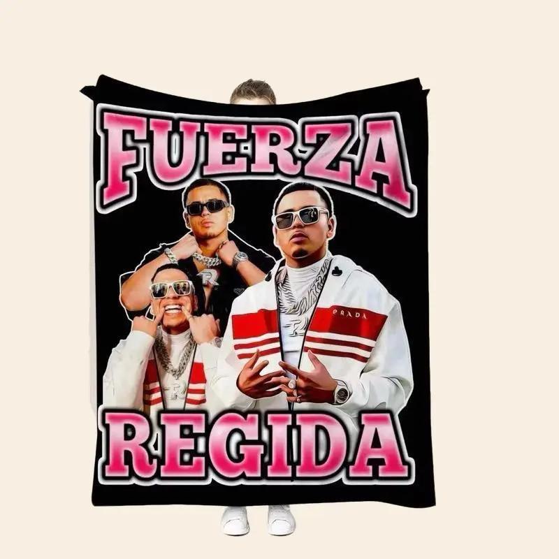 American regional Mexican band Fuerza Regida soft throw Blanket singer JOP Cobija Cobija Estilo Urbano Fuerza Regida Edición Especial Fans del Regional Suave y Cálida para Decoración y Regalo