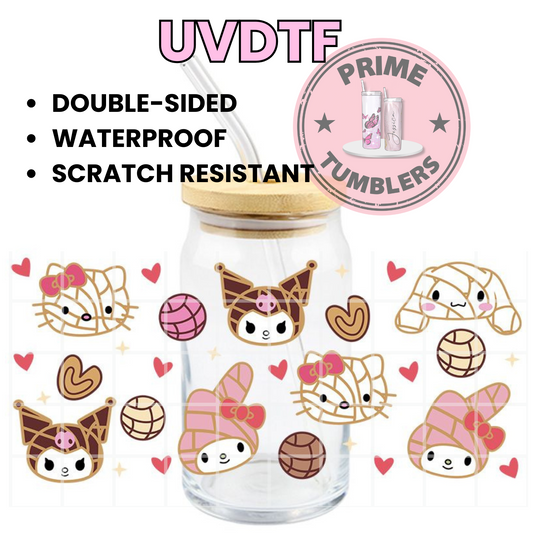 SANRIO Hello Kitty pan dulce 16oz UVDTF cup wrap, ready to apply STICKERS HK