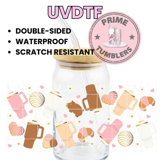 STANLEYS & Conchas 16oz UVDTF cup wrap, ready to apply STICKERS