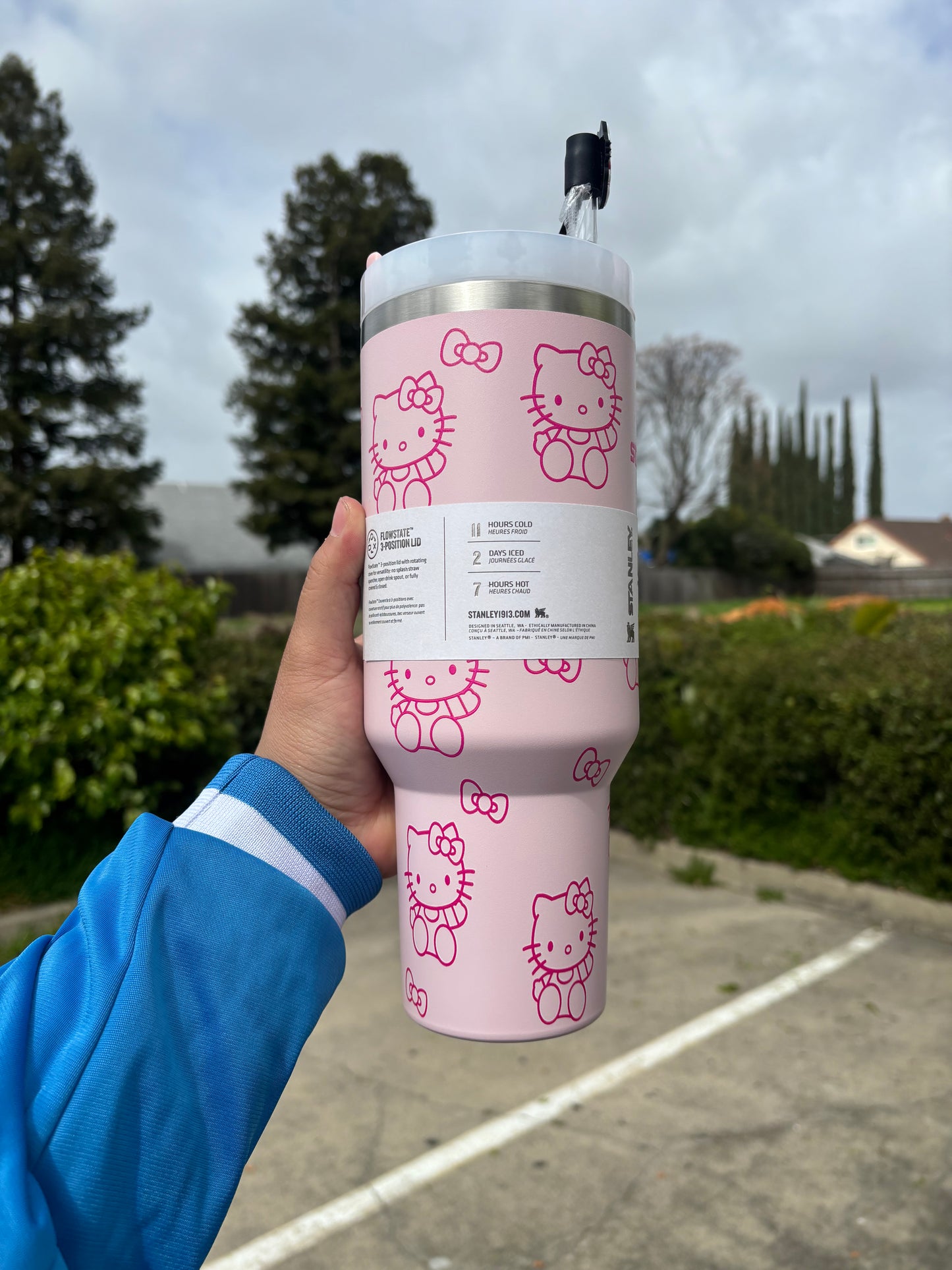 HELLO KITTY pink 40oz Tumbler STANLEY cup full HK