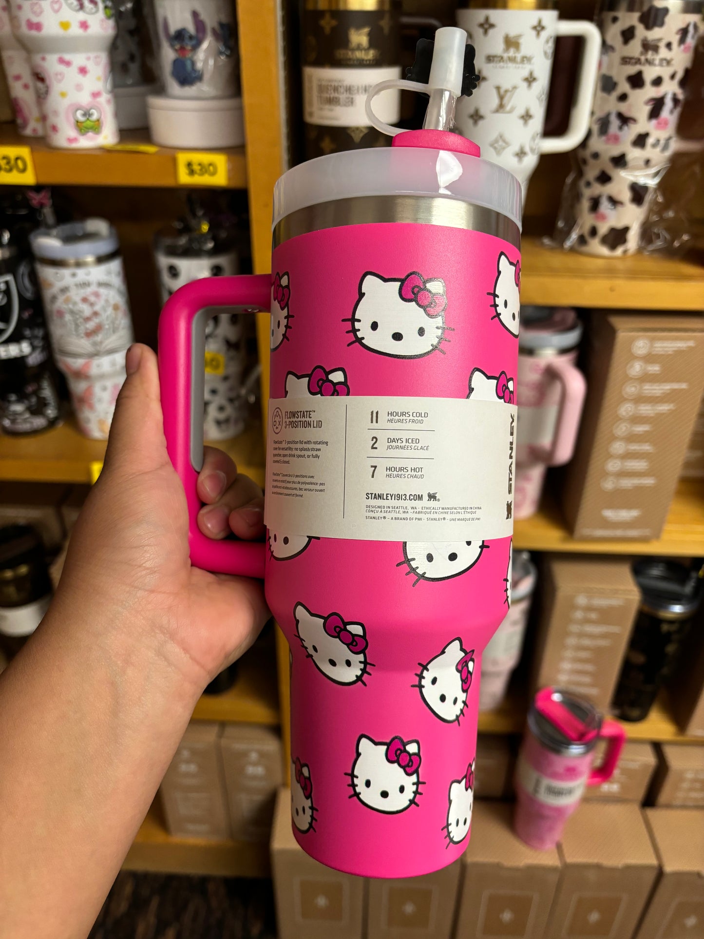 Hello Kitty hot PINK 40oz Tumbler Cup