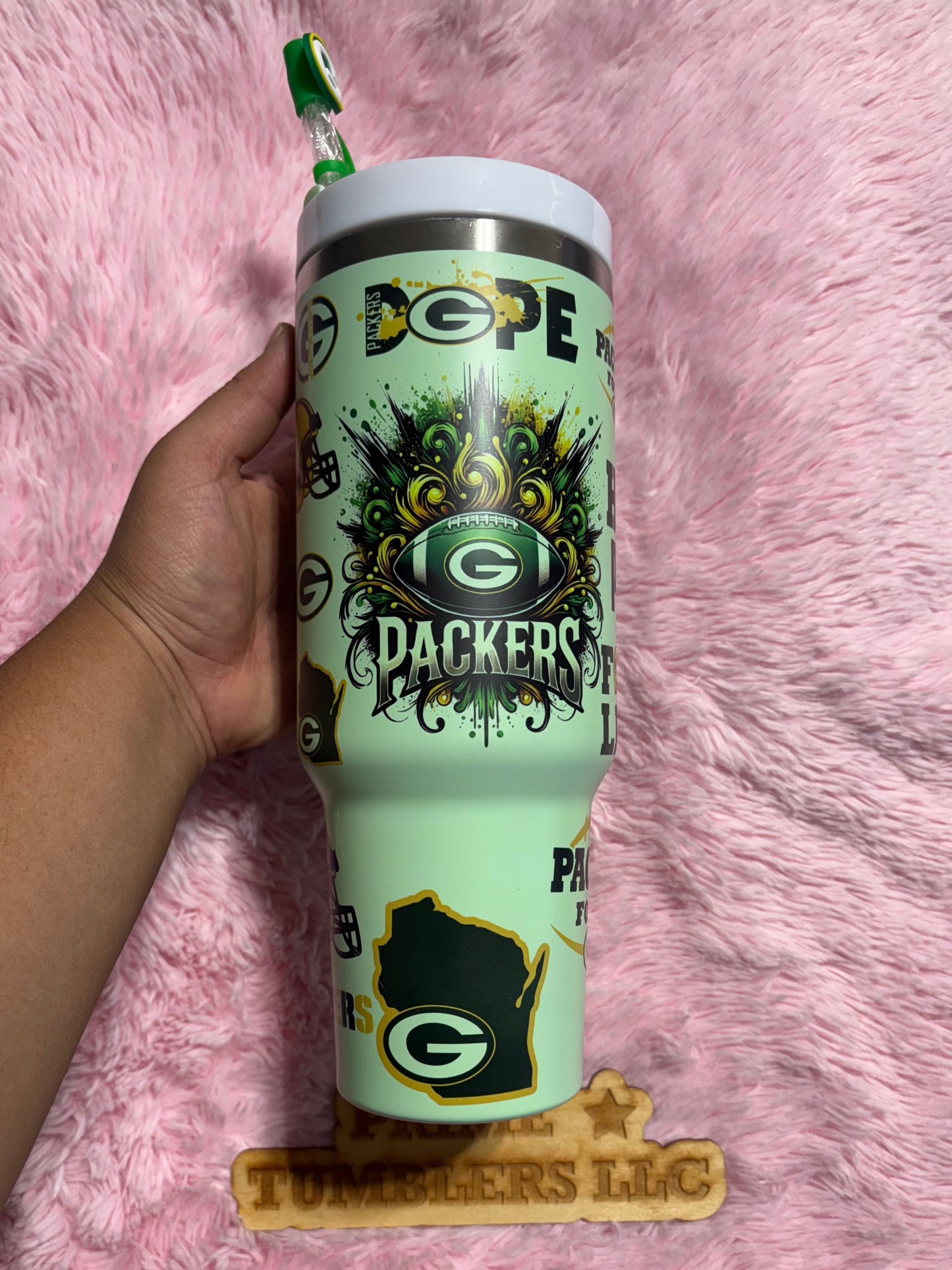 Green Bay Packers Football team 40oz Stainless Steel Tumbler | Stanley Dupe NFL