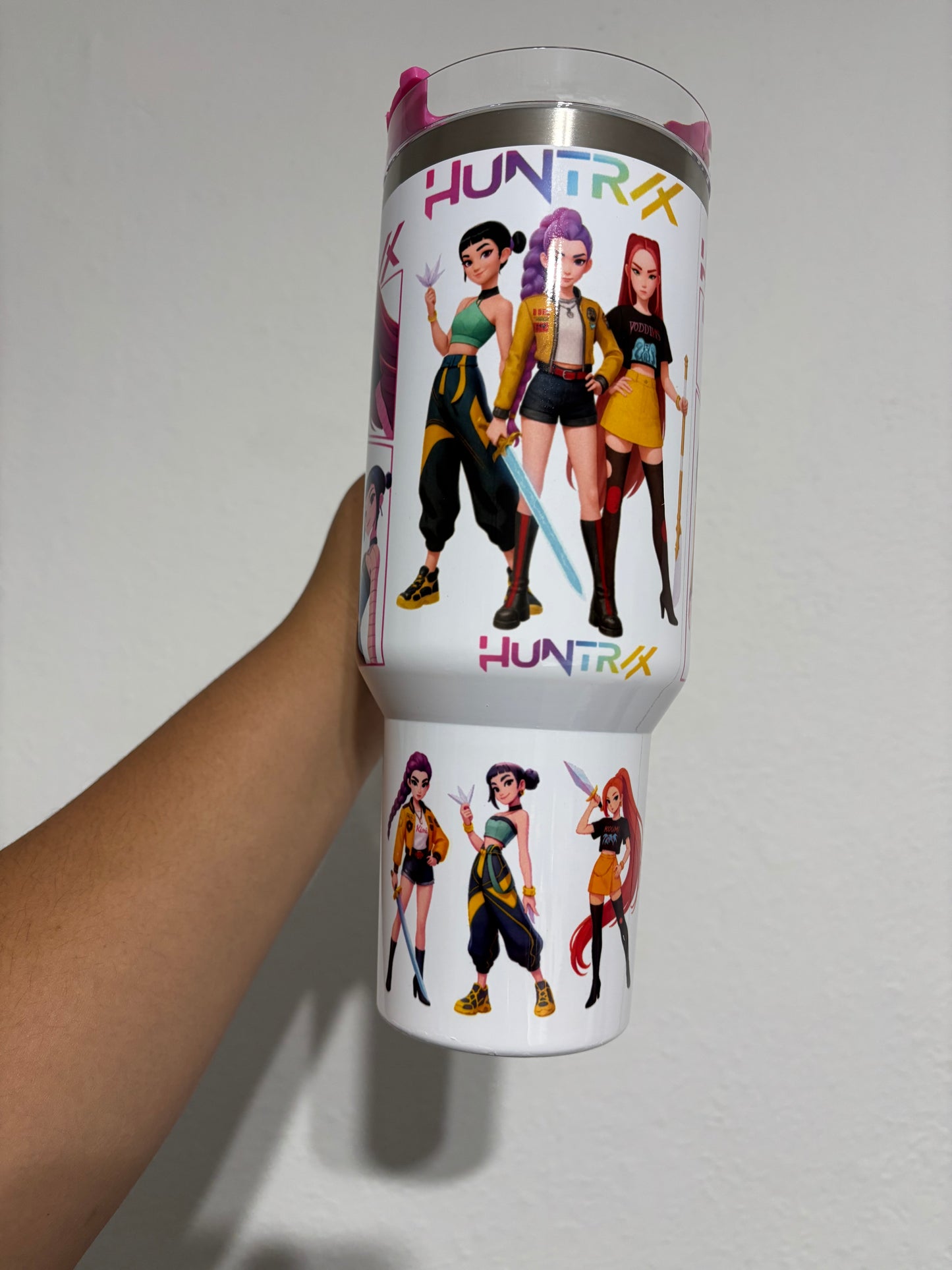 Pink Huntrx K-pop 40oz Tumbler (STANLEY Dupe)