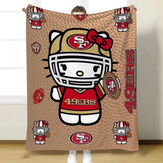 49ers HELLO KITTY SAN Francisco NINERS soft Blanket