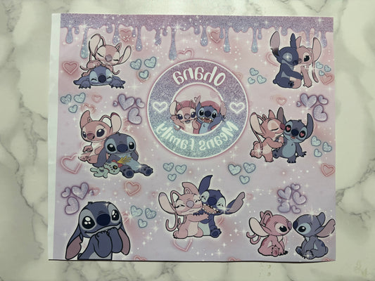 Stitch and Angel OHANA sublimation 20oz Print
