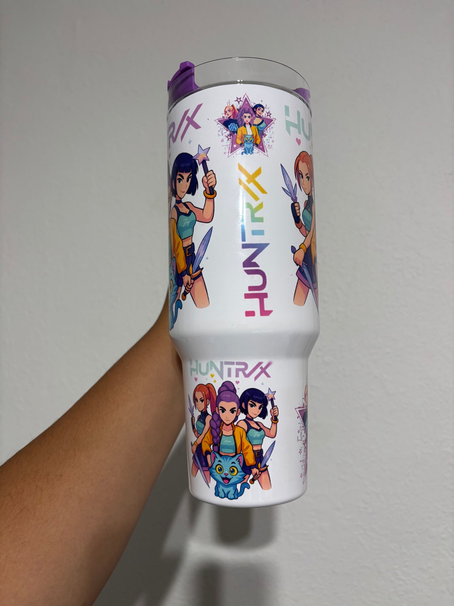 Purple Huntrx K-pop 40oz Tumbler (STANLEY Dupe)