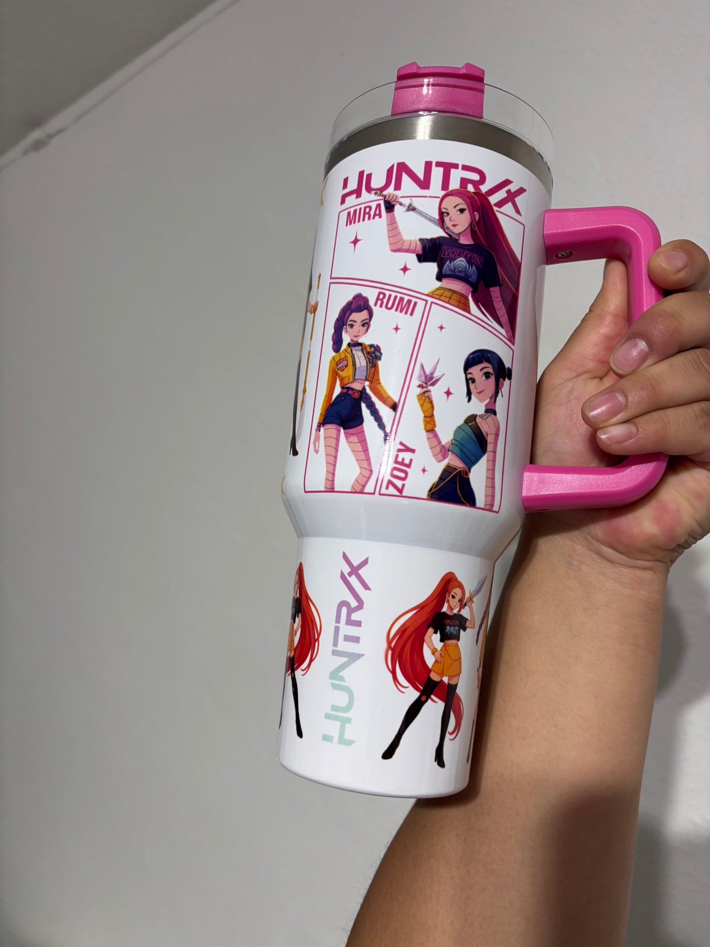 Pink Huntrx K-pop 40oz Tumbler (STANLEY Dupe)