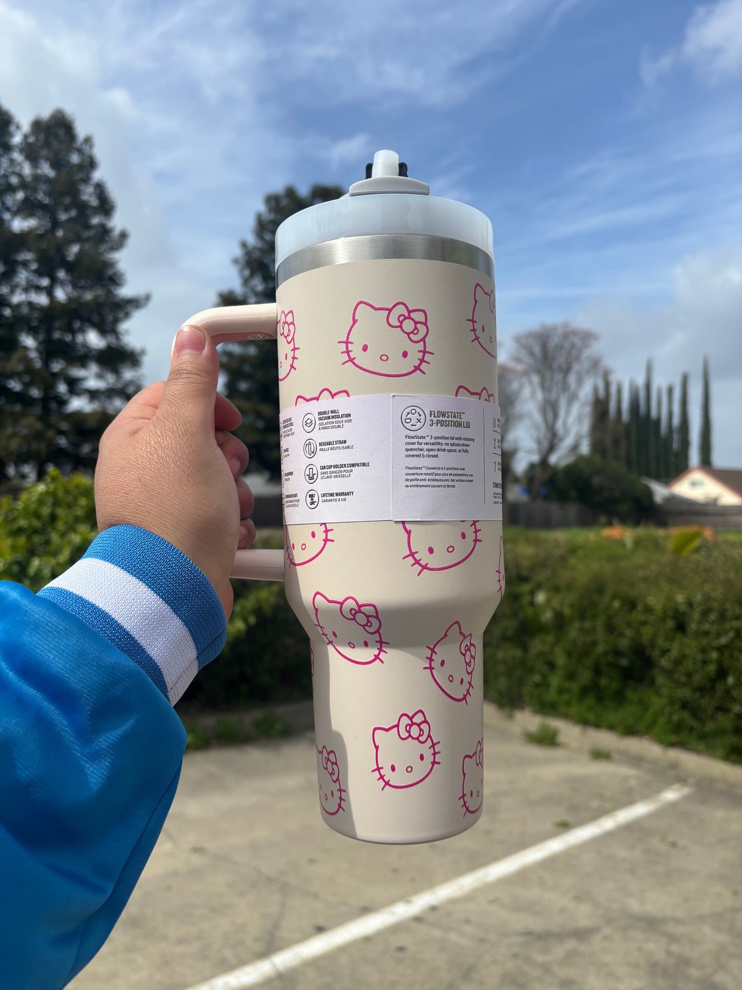 HELLO KITTY cream 40oz Tumbler STANLEY cup HK
