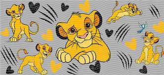 Disney's The Lion King Movie 16oz UVDTF cup wrap, ready to apply STICKERS Decal Simba