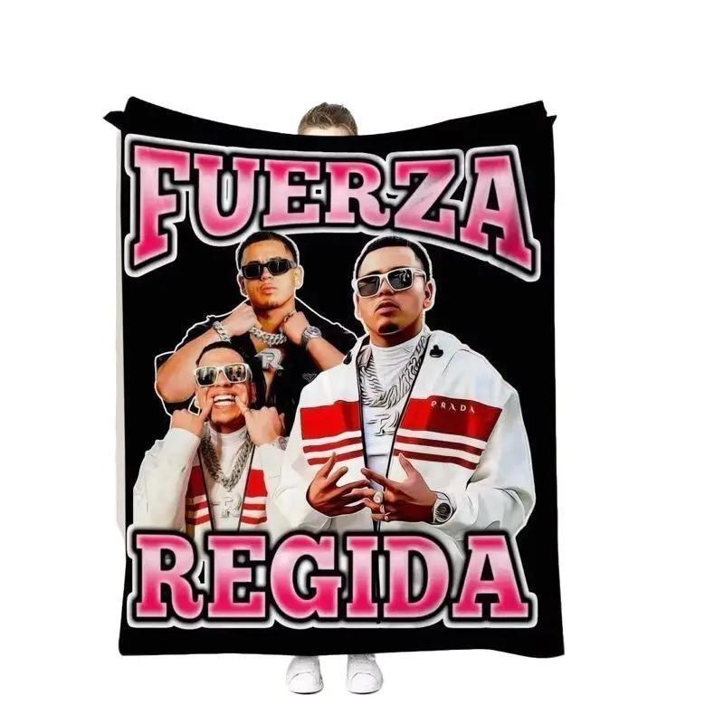 American regional Mexican band Fuerza Regida soft throw Blanket singer JOP Cobija Cobija Estilo Urbano Fuerza Regida Edición Especial Fans del Regional Suave y Cálida para Decoración y Regalo