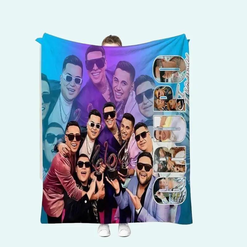 Mexican regional music group, Grupo Firme soft throw Blanket singer Eduin Caz Grupo Firme Fleece Blanket Soft Throw for Music Fans Vibrant Colorful Design Super Soft Microfiber 50IN X 60IN  Machine Washable Cozy Gift