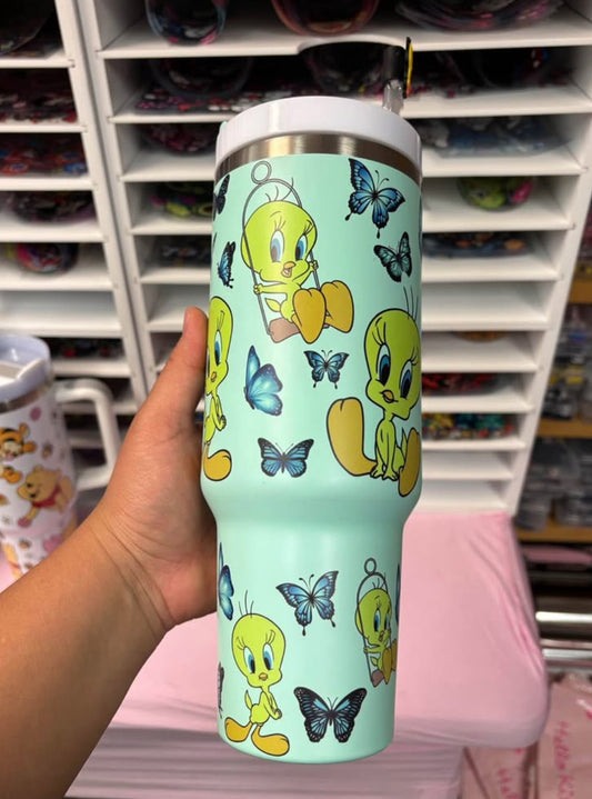 Tweety Bird teal 40oz Tumbler Cup