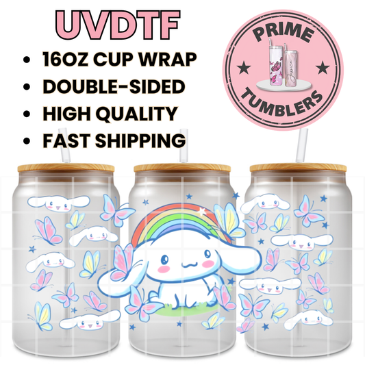Sanrio Cinnamonroll 16oz UVDTF cup wrap, ready to apply STICKERS