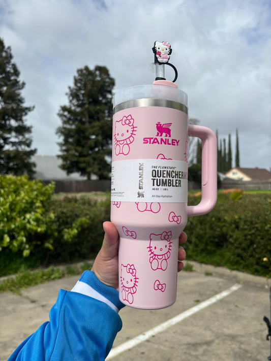 HELLO KITTY pink 40oz Tumbler STANLEY cup full HK