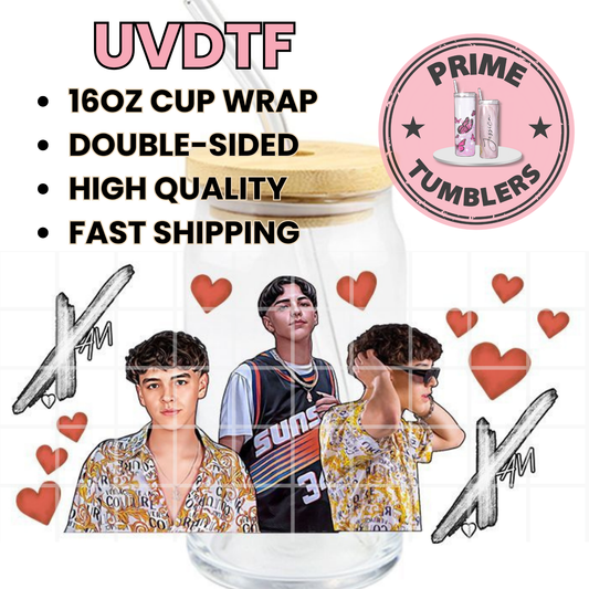 Xavi MEXICO singer 16oz UVDTF cup wrap, ready to apply STICKERS on