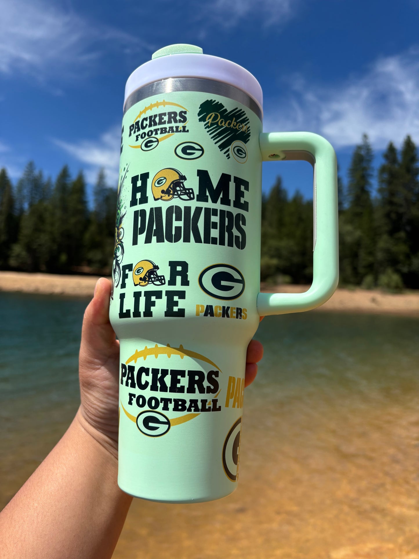 Green Bay PACKERS 40oz Tumbler (STANLEY Dupe) cup