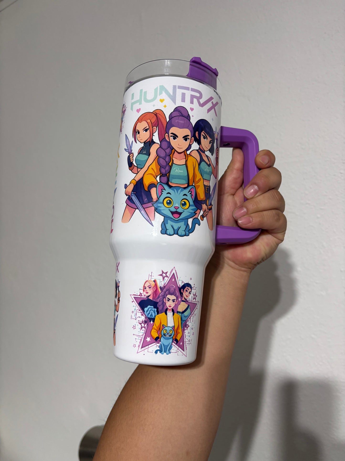 Purple Huntrx K-pop 40oz Tumbler (STANLEY Dupe)