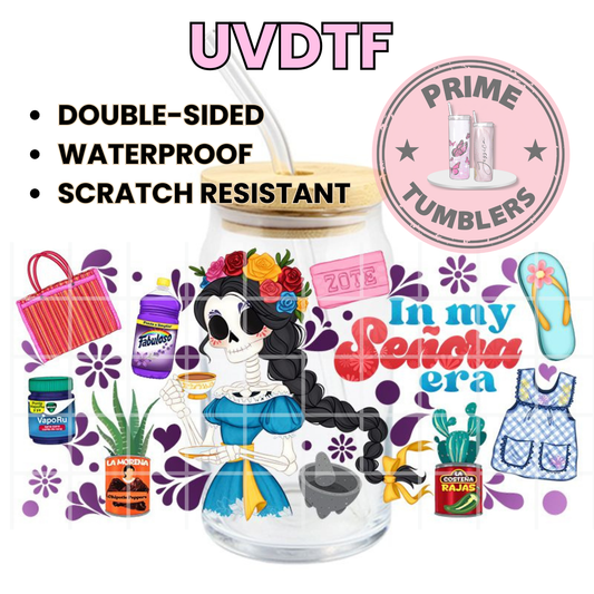 La Catrina Señora Era Fabuloso, VapoRub, La Costeña chiles, La Morena chipotle peppers 16oz UVDTF cup wrap, ready to apply STICKERS decal LATINA