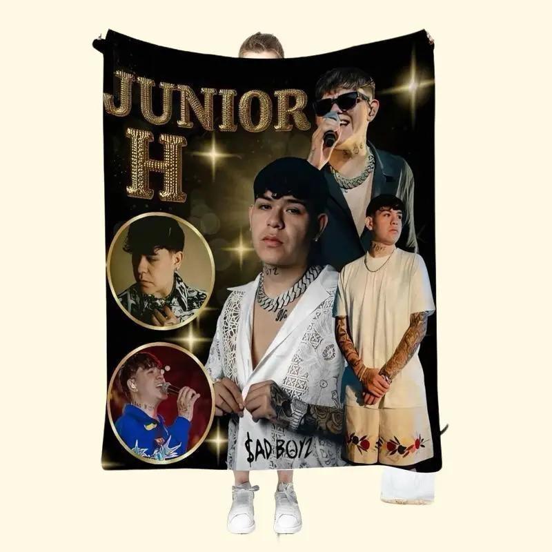 Junior H gold soft Blanket Cobija Decorativa Juvenil – Estilo Urbano con Diseño Musical Moderno unisex