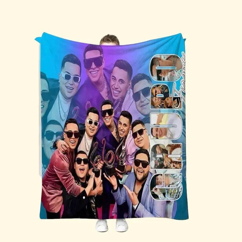 Mexican regional music group, Grupo Firme soft throw Blanket singer Eduin Caz Grupo Firme Fleece Blanket Soft Throw for Music Fans Vibrant Colorful Design Super Soft Microfiber 50IN X 60IN  Machine Washable Cozy Gift